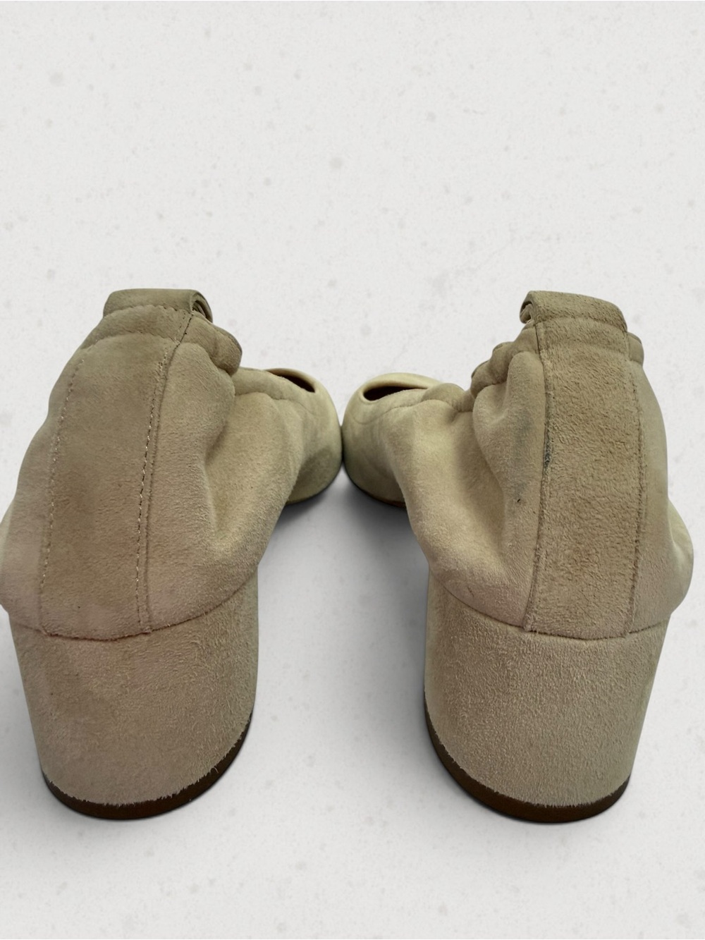 Everlane Cream Suede Block Heel Pumps Women’s Size 9 Made Italy - Picture 5 of 9